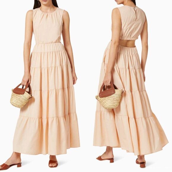 Staud Riviera Tiered Dress - Picture 1 of 7